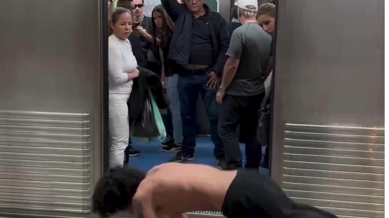 Guy Pretends to Stop the Metro Train! 😂🚇💪