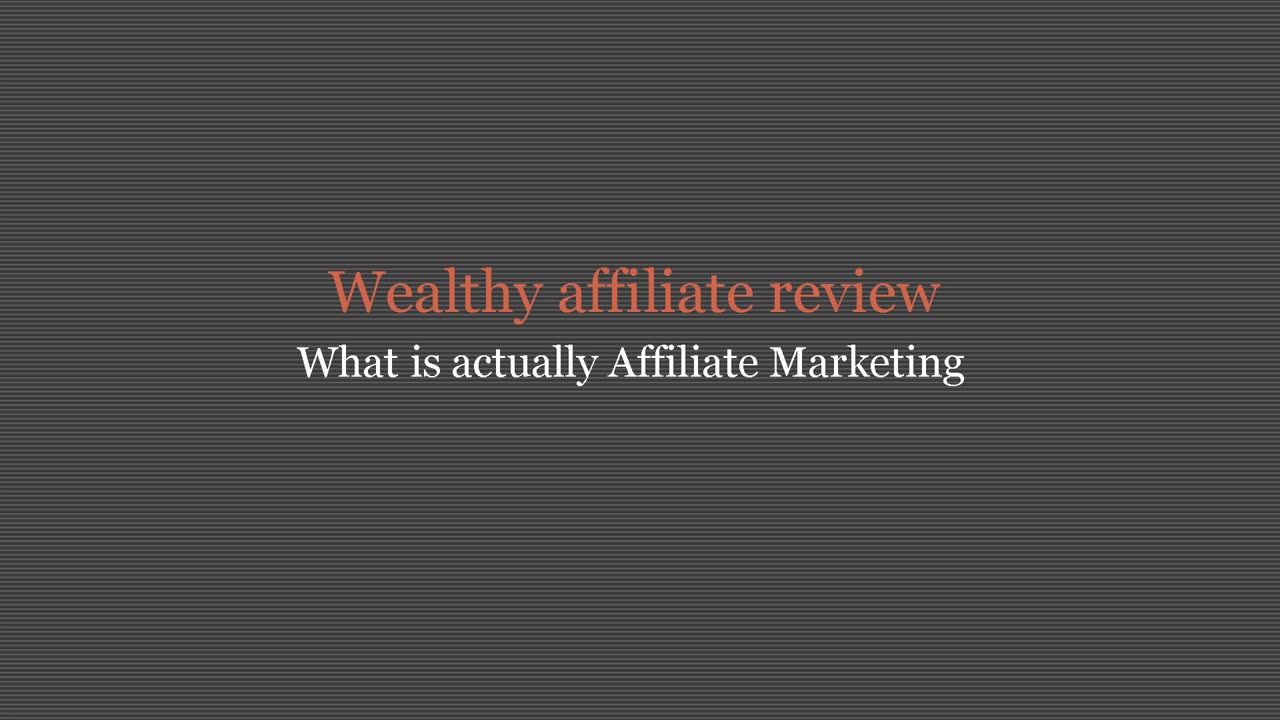 What is actually Affiliate Marketing