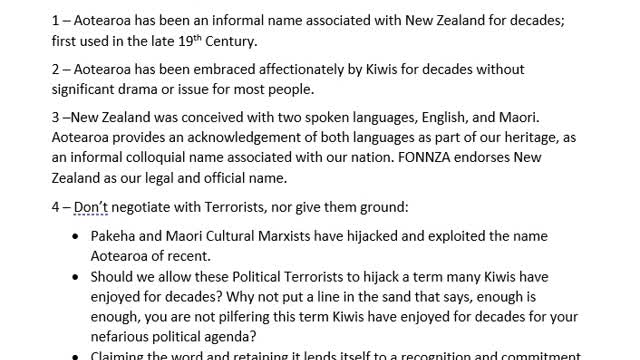 FONNZA 'WHY INCLUDE AOTEAROA?'
