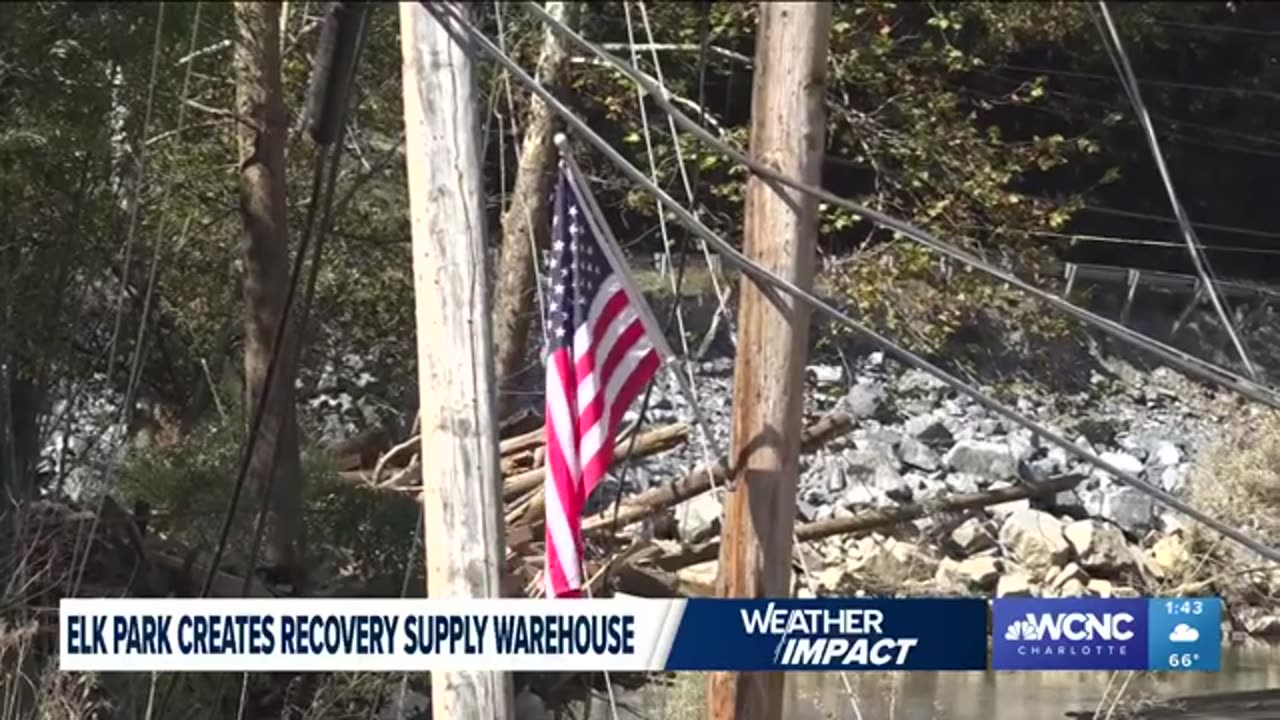 Bridge Made up of Flatbed Trailers Keeps NC, TN Supply Chain Alive