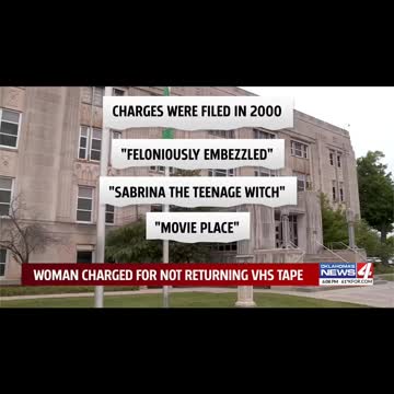 Oklahoma woman charged with felony for not returning VHS tape 21 years ago