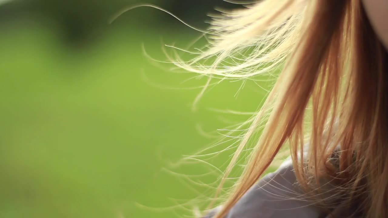 Hair wind girl free stock video