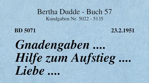 BD 5071 - GNADENGABEN .... HILFE ZUM AUFSTIEG .... LIEBE ....