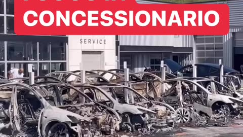 Tesla e-autók dominó effektusban kiégtek