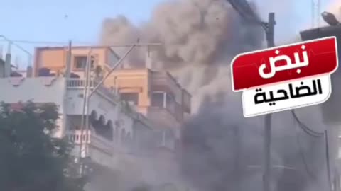 Watch the moment the terrorist nation bombed Beirut building full of civilians