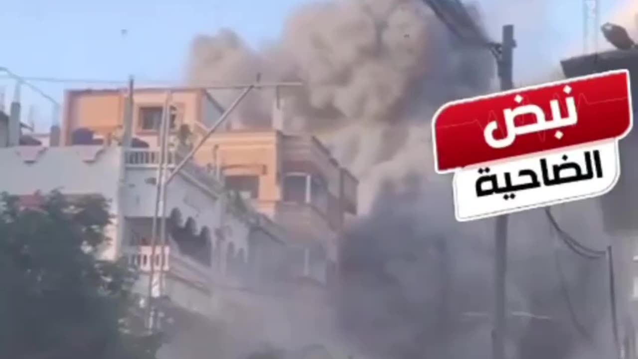 Watch the moment the terrorist nation bombed Beirut building full of civilians