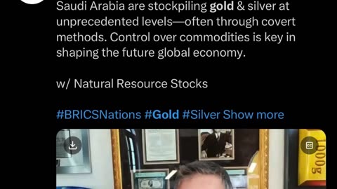 Central banks & countries like China, Russia & Saudi Arabia are stockpiling gold