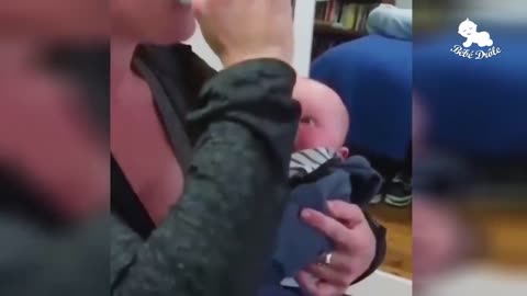 A child who😂 laughs 😂crazy