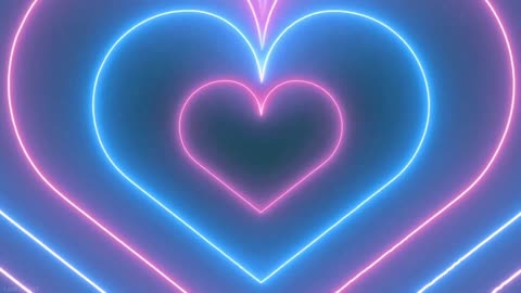 501. Light Love Heart Tunnel❤️💙Romantic Sweet Neon Hearts