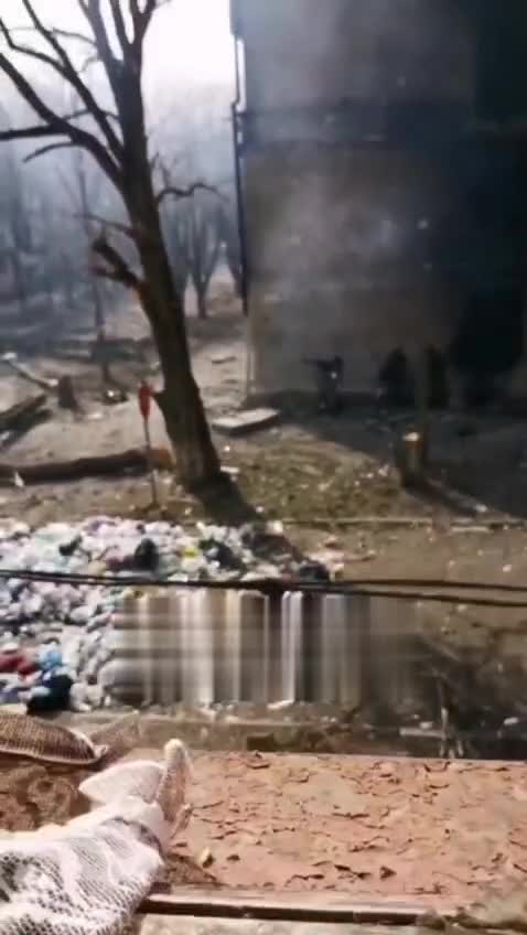 Chechen units in street fighting for the liberation of Mariupol.