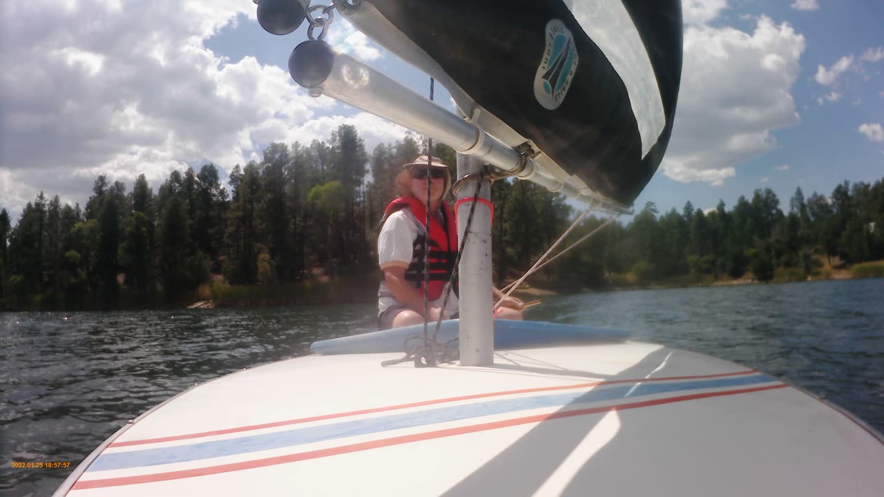 Carl sailing sunfish Lynx Lake 9/10/24 #4