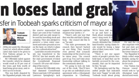 Town loses land grab war