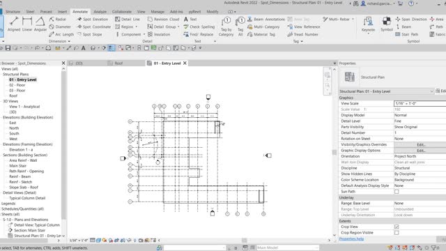 REVIT STRUCTURE 2022 LESSON 34 - HOW TO SPOT ELEVATION