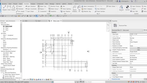 REVIT STRUCTURE 2022 LESSON 34 - HOW TO SPOT ELEVATION