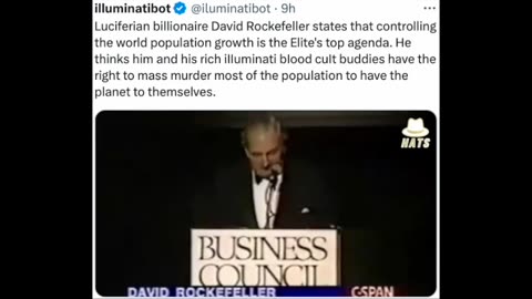 Rockefeller : Population Control Must Be The Top Elite's Agenda