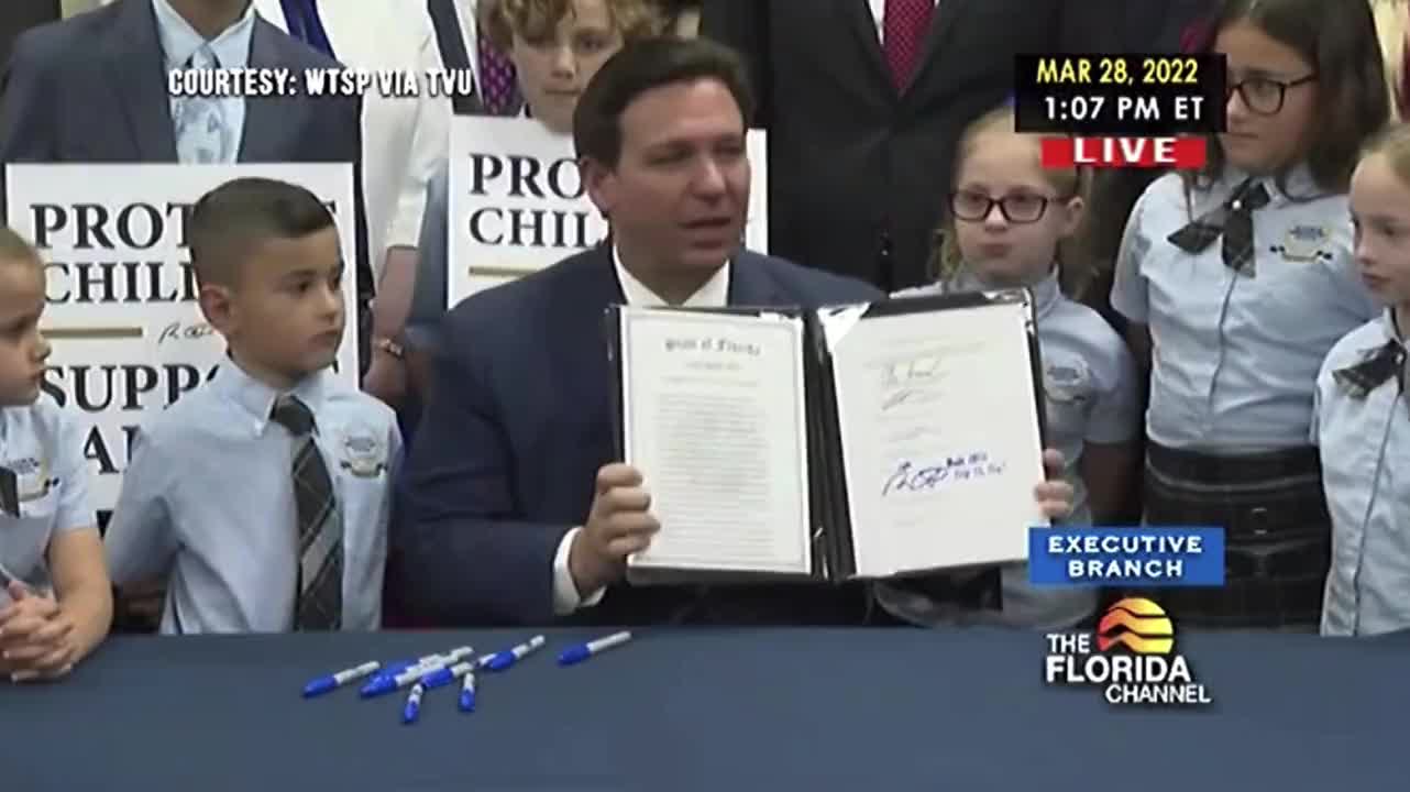 Gov. DeSantis signs the Parental Rights in Education bill