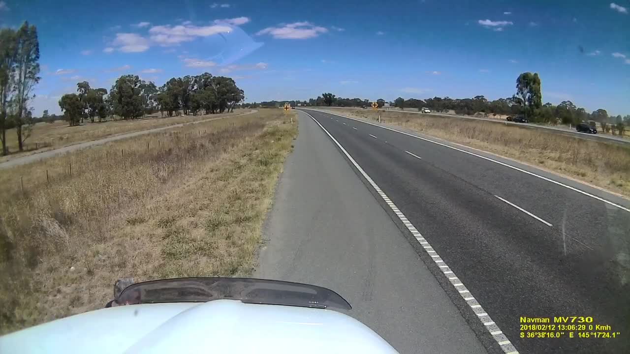 Semi Flies into Ditch