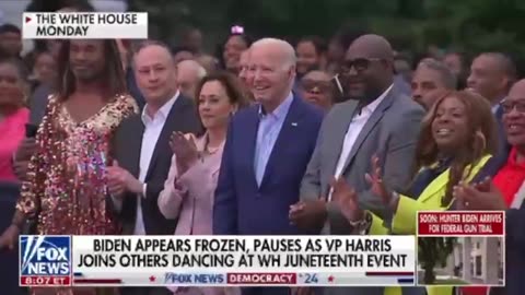 Biden appeared to freeze during Juneteenth celebrations