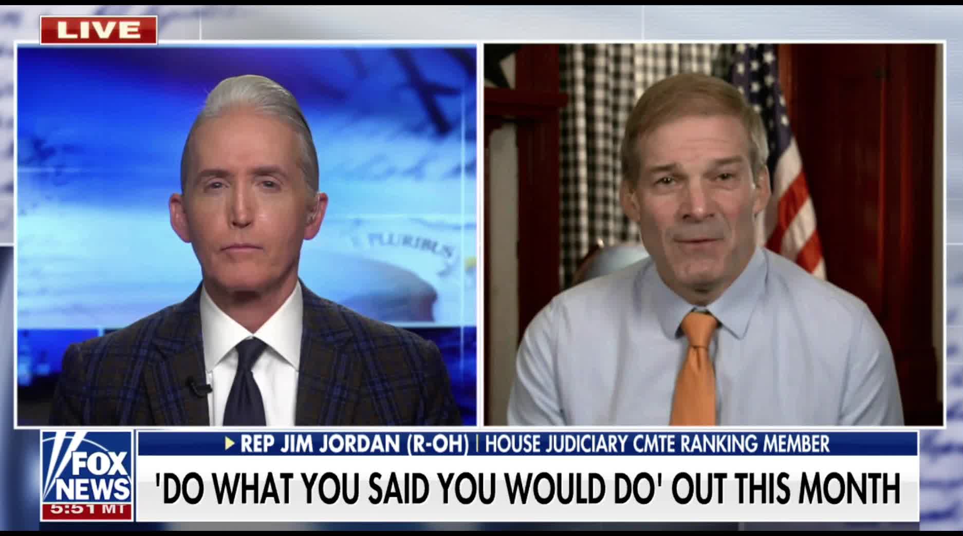 Rep. Jim Jordan joins Sunday Night in America with Trey Gowdy - COMMENT WHAT YOU THINK!