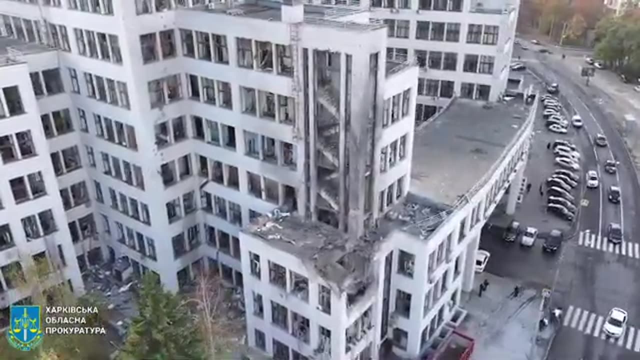 The consequences of the shelling of the Derzhprom building