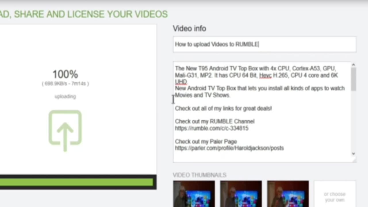 How to upload a videos on rumble