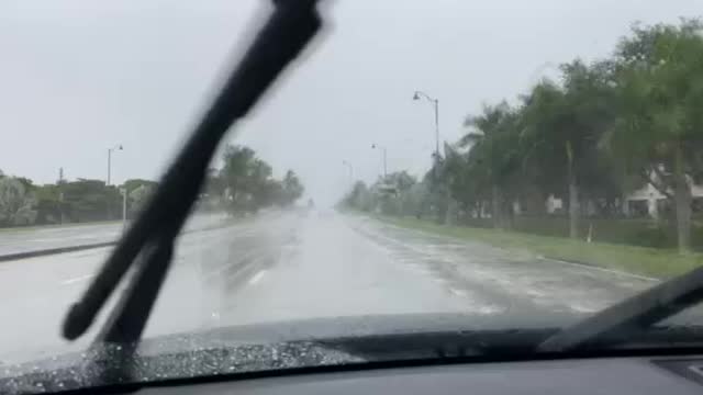 Heading Down Bonita Beach Road to see Tropical Storm Elsa