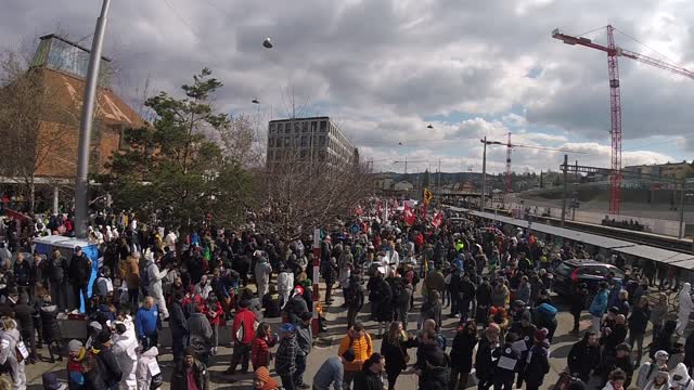 Protest Liestal Switzerland 2021-03-20 Emma Herwegh-Platz (uncut footage)