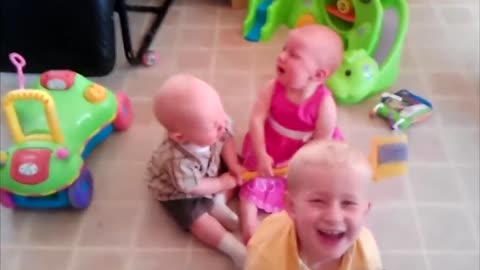 Twin babies funniest and cutest moments