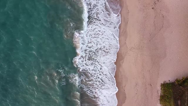 Waves crashing on the shore