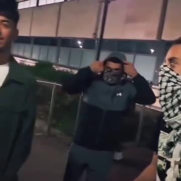 Masked Muslims throw eggs at Rochdale police station.