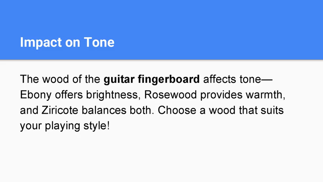 Enhancing Your Guitar with Exotic Fingerboards