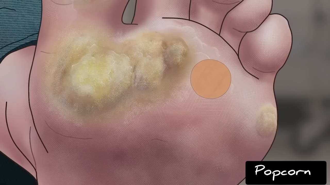 Satisfying! foot wart treatment | screw nail removal | tingle sound .