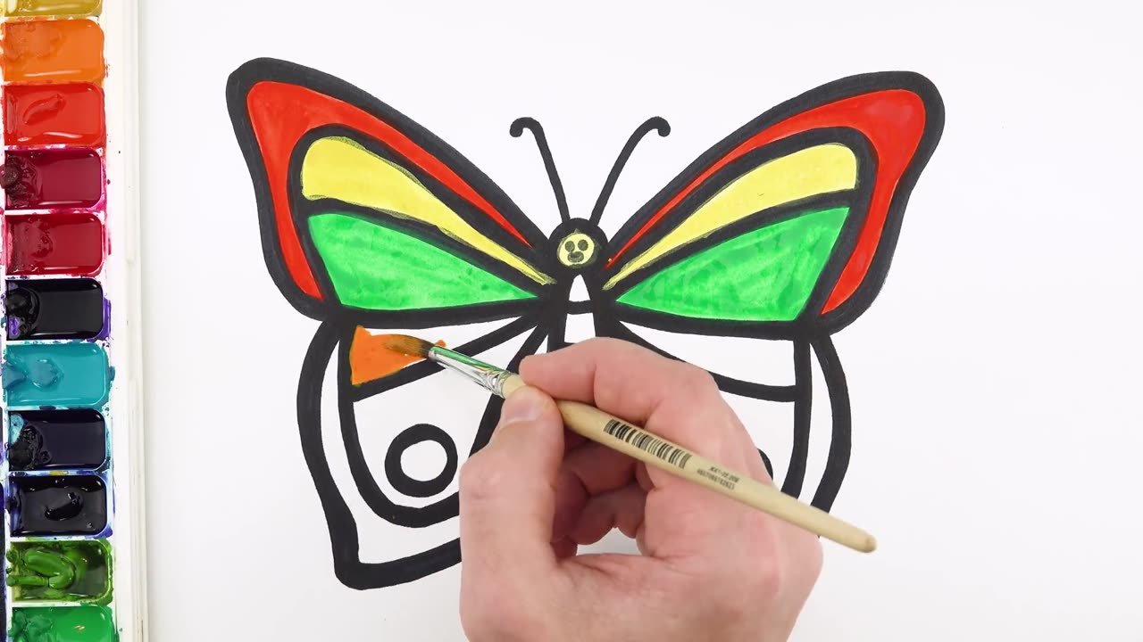 Beautiful Butterfly Drawing for kids | Learn to Draw | Art painting Ideas for children