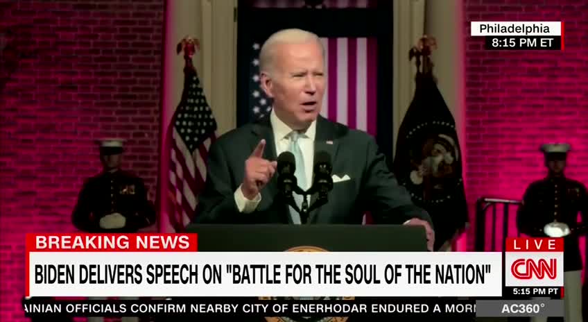 CNN Alters Color Of Background Lighting Halfway Through Biden’s Speech