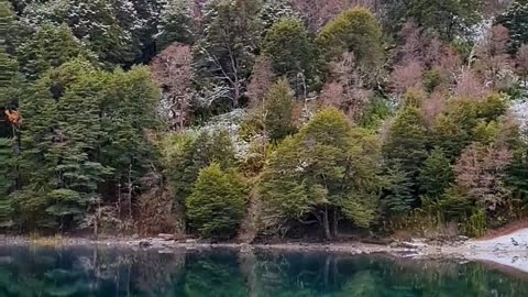 Lago Hermoso, Argentina 📍😍 Winter taking over 🥰 ❄️