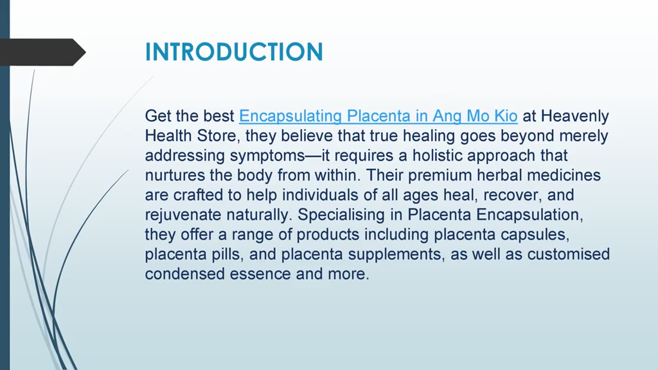 Get the best Encapsulating Placenta in Ang Mo Kio