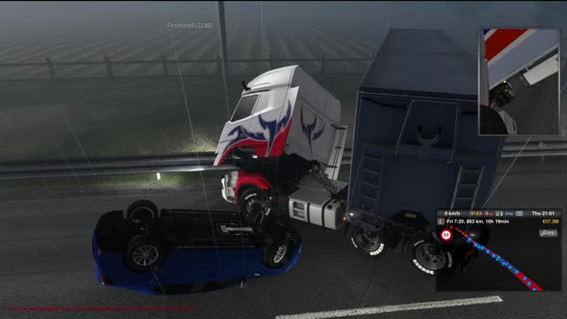 Euro Truck Simulator Crashes and Funny moments