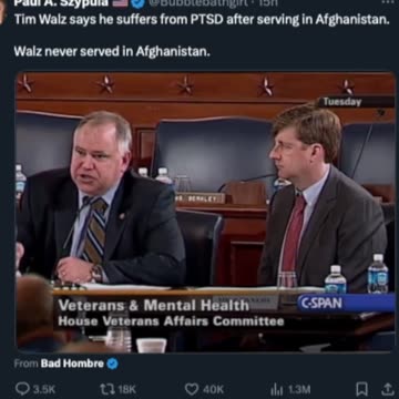 Watch VP Nominee Tim Walz Testify About PTSD Suffered By His Soldiers Although He Was Never Deployed