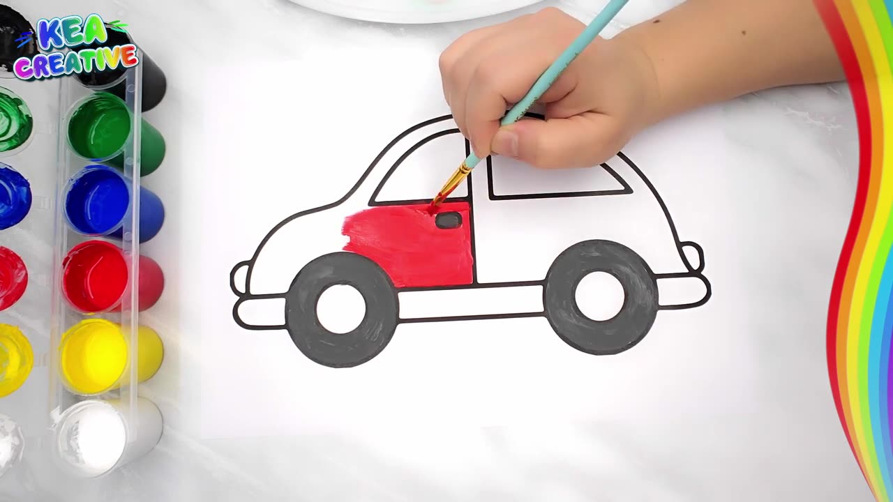 How To Color Red Car - @KeaCreative2