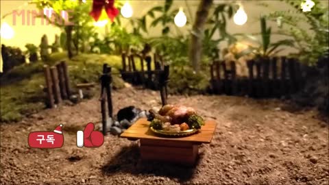 Real Miniature Cooking -Turkey BBQ / Miniature Food