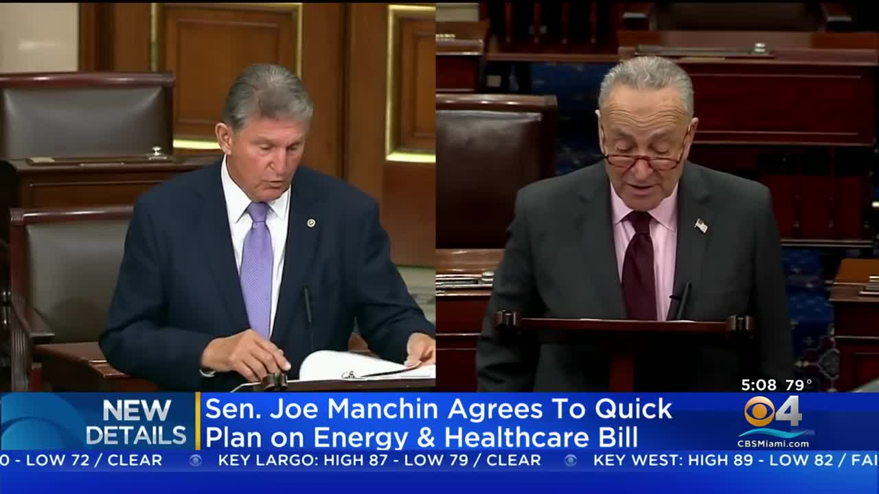 Joe Manchin Agrees To $369 Billion Energy And Healthcare Bill