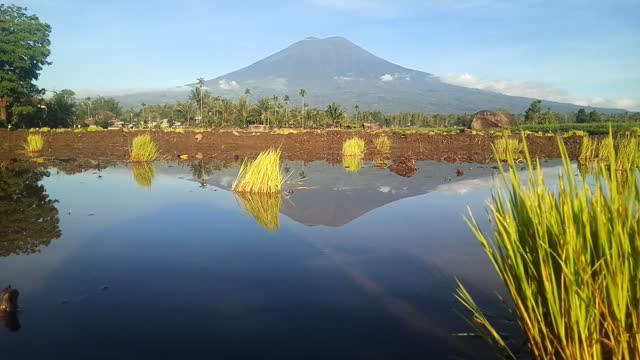 nice scenerery dempo mount south sumatera indonesia