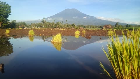 nice scenerery dempo mount south sumatera indonesia