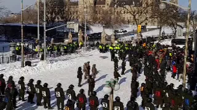 Ottawa Truckers Freedomm Protest Feb 19