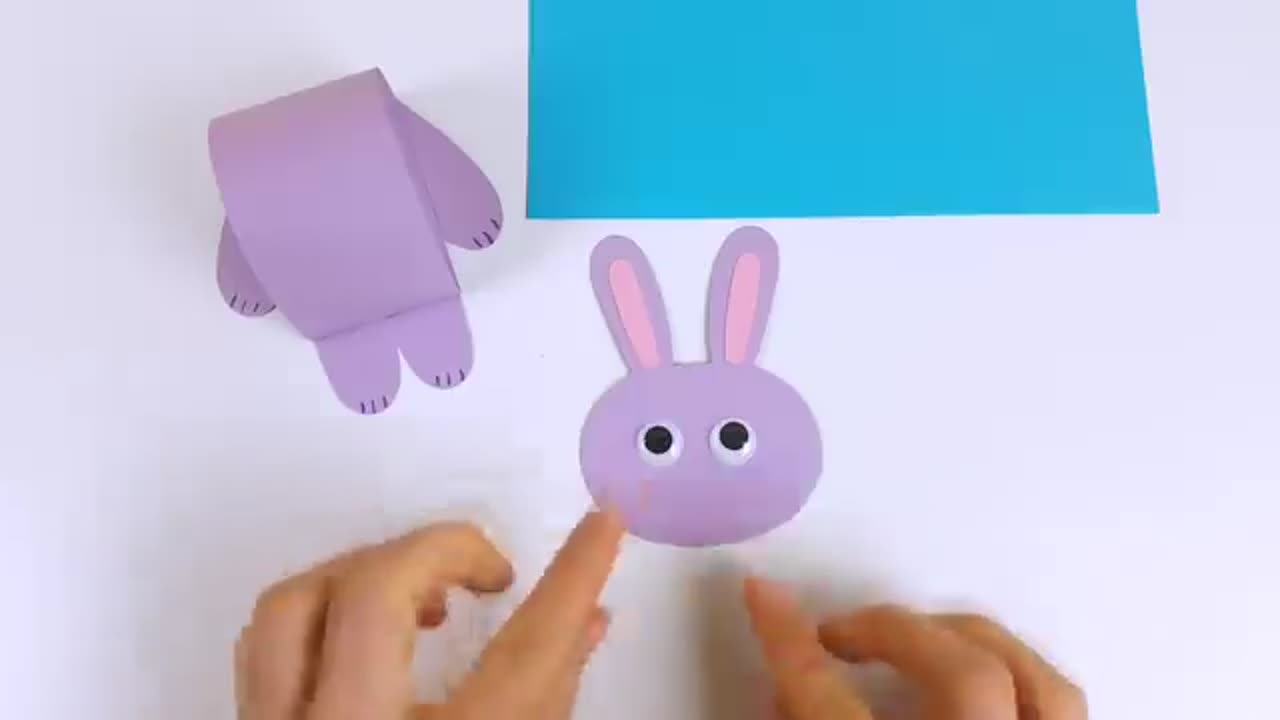 BUNNY from paper EASTER crafts DIY Paper crafts for Easter Paper toys DIY