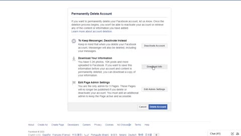 Deleting my facebook account