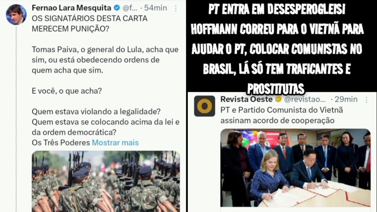 Toque para acordar cambada, vamos executar os comunistas... PT entra em desespero.