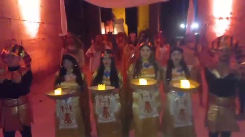 Pharaonic Girls welcoming Guests at Luxor Temple