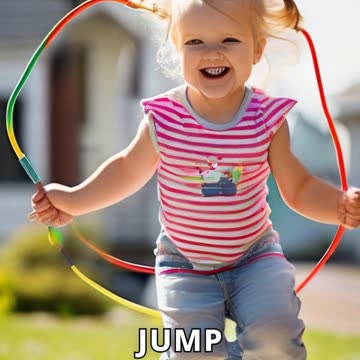 Toddler Learns to Jump Rope with Help from a Pet
