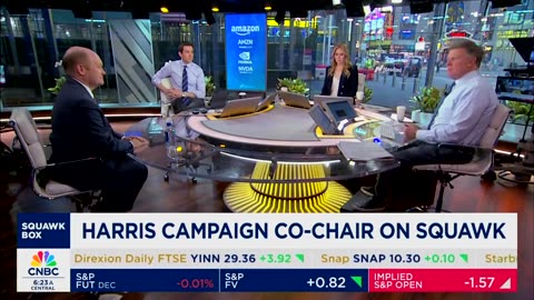 CNBC's Joe Kernen Presses Harris Campaign Co-Chair Over Lack Of Interviews